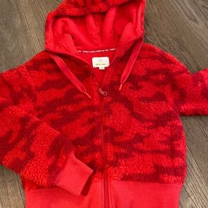 Womens aerie fuzzy zip up